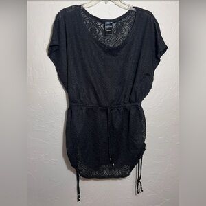 CATALINA COVER-UP BLACK DRESS SIZE L (12-14)